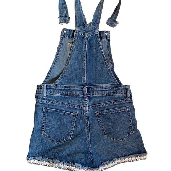 Jordache Girl Denim Overalls with Lace Trim - Picture 5 of 9